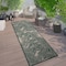 World Rug Gallery Contemporary Palm Leaf Textured Flat Weave Indoor/Outdoor Area Rug 2' x 7' Green 118GREEN2X7 - alternate 1